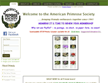 Tablet Screenshot of americanprimrosesociety.org